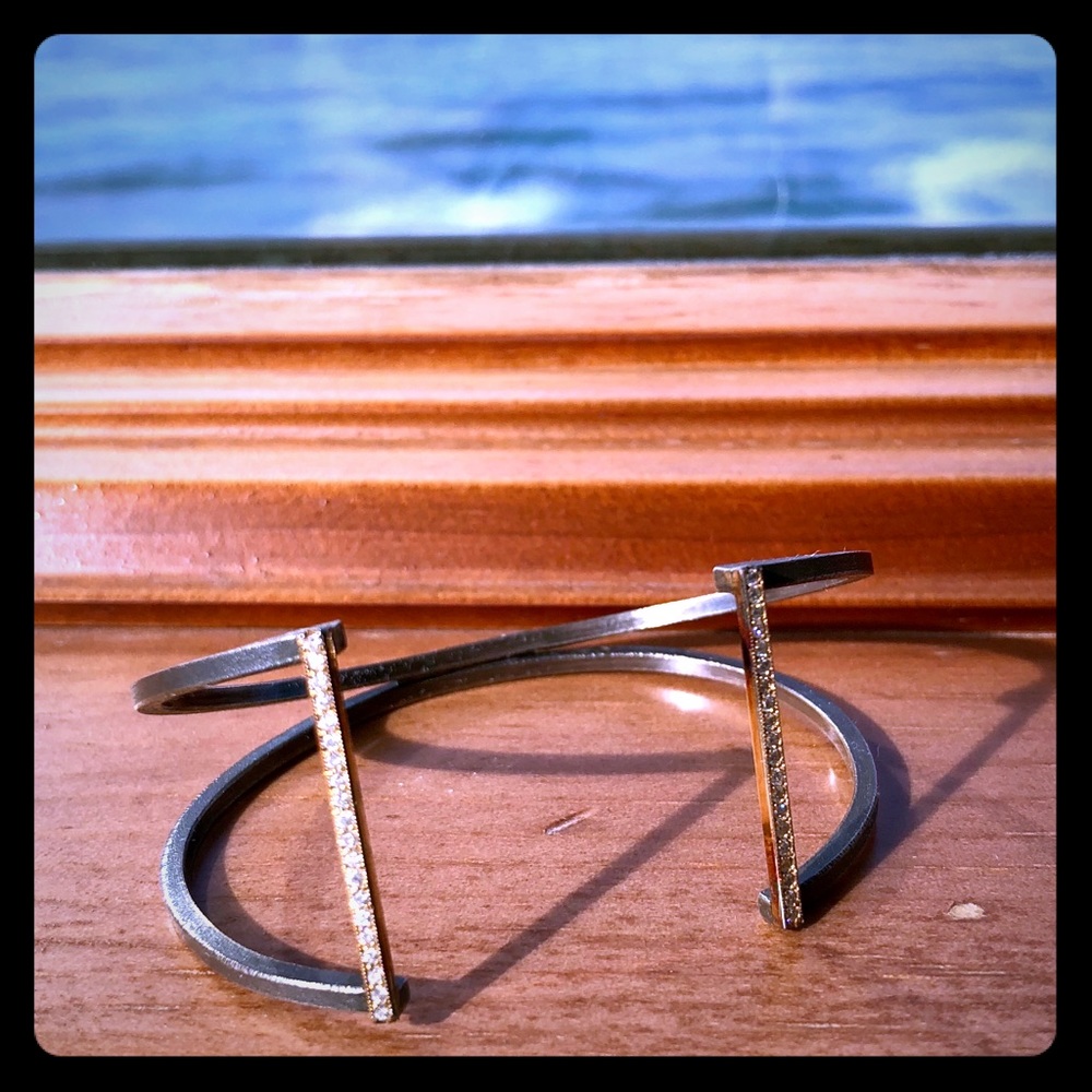 Zoe Chicco mixed metal 14k gold diamond cuff